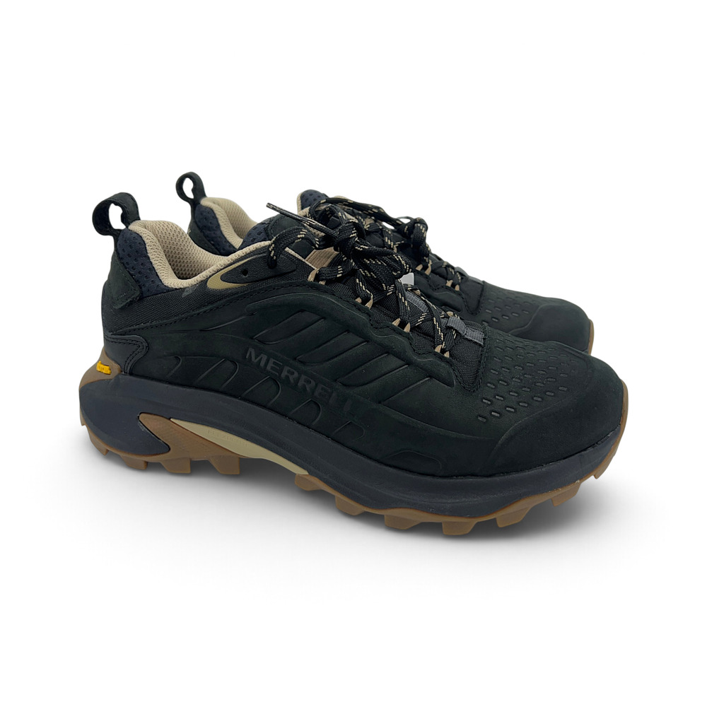 Merrell Moab Speed 2 Leather Hiking Shoes Women's Size 8 Black Vibram J038224